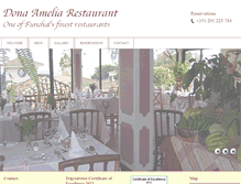 Tablet Screenshot of donaameliarestaurant.com